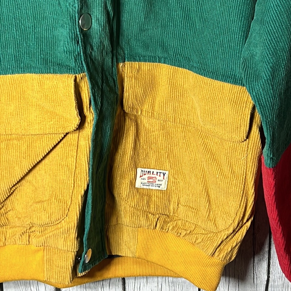 Zaful Color Block Corduroy Jacket Size Small - image 4